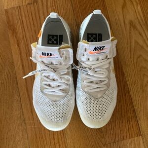 Nike off white x air vapor max in white